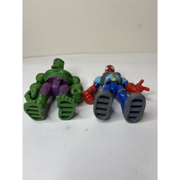Lot of 2 Marvel Spider-Man and Friends Super Heroes Chunky 6.5 Inch Toy Biz Hulk - Picture 7 of 7